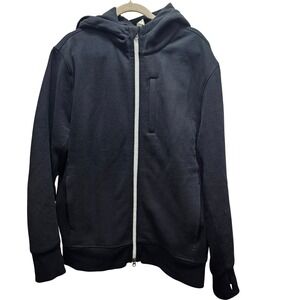 Lululemon Hoodie Mens XXL Black Scuba Full Zip Heavyweight Thumbholes